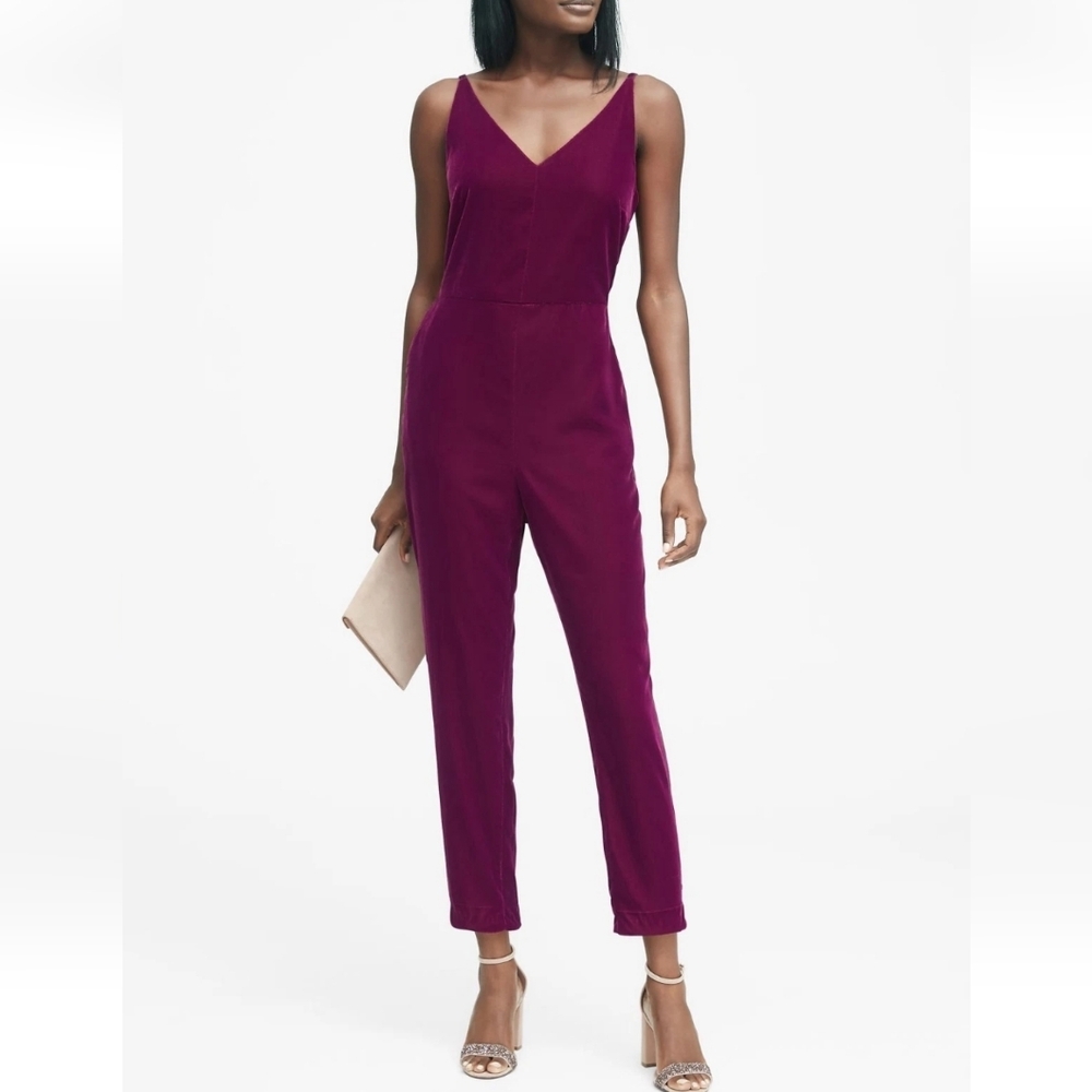 EUC Banana Republic Velvet Jumpsuit - Sz 12